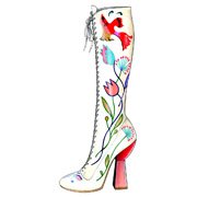 Shoes：00094 “miu miu” Lace-up long boots of Jeanne Detallante’s illustration（SS2014）