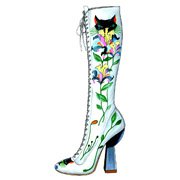 Shoes：00095 “miu miu” Lace-up long boots of Jeanne Detallante’s illustration（SS2014）