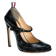 Shoes：00099 “Thom Browne” Classic Mary Jane Brogue In Black Buttero（Pre-Fall2014）