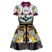 “VALENTINO” Printed Silk Crepe de Chine Dress（SS2015）