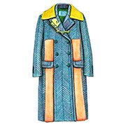“PRADA” Wool Coat With Fur Panels（FW2015）